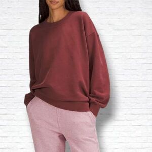 Lululemon Perfectly Oversized Crew In Smoky Red Size M/L